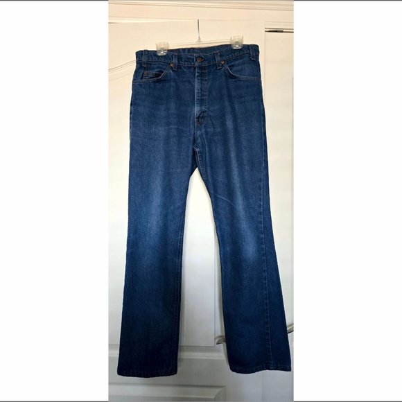 Vintage Men's 36-34 Levi's Orange Tab 508 Blue Jeans